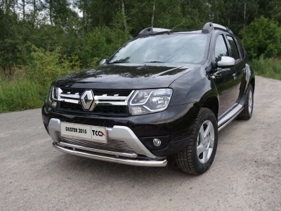 Накладка решётки радиатора нижняя 12 мм ТСС для Renault Duster 2015-2021