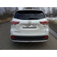 Защита заднего бампера 60 мм ТСС для Toyota Highlander 2014-2016
