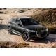 Пороги алюминиевые Rival Black New для Audi Q5 2016-2021