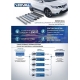 Пороги алюминиевые Rival Black New для Audi Q5 2016-2021